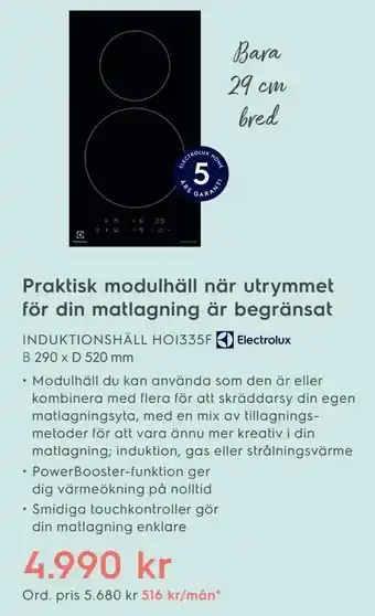 INDUKTIONSHÄLL HOI335F