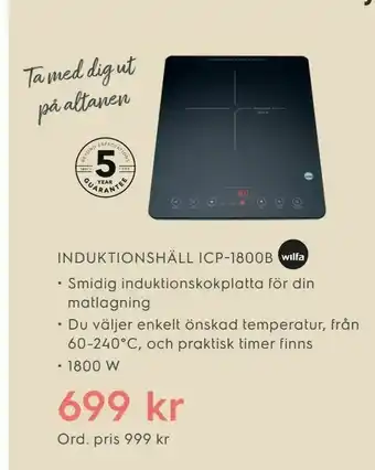 Electrolux Home INDUKTIONSHÄLL ICP-1800B erbjuda