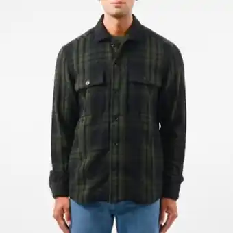 Brothers Forsling overshirt rutig grön erbjuda