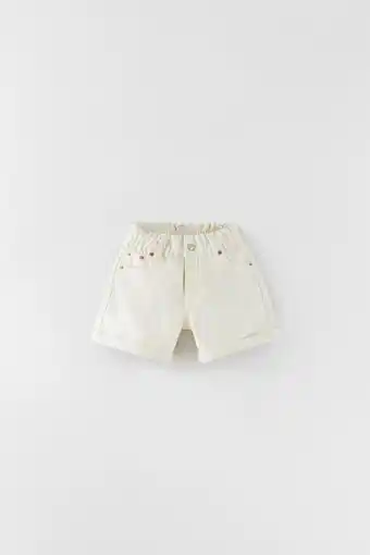 ZARA Denim bermudas shorts with elastic detail erbjuda