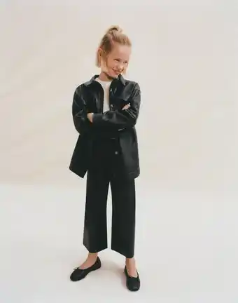 ZARA Faux leather marine trousers erbjuda