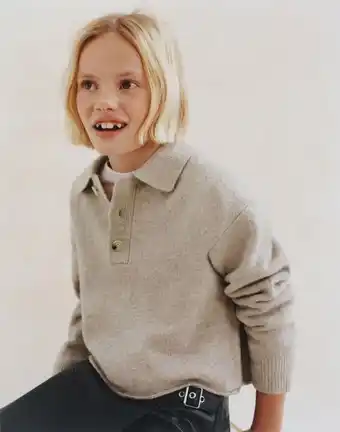 ZARA Knit polo sweater erbjuda