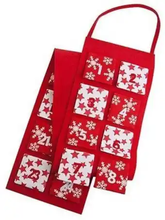 Jollyroom Hotex adventskalender röd/vit erbjuda