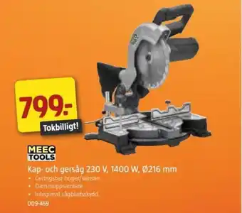 Jula Meec Tools Kap-och gersåg 230 V,1400 W,Ø216 mm erbjuda
