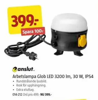 Jula Anslut Arbetslampa glob LED 3200 IM,30 W, IP54 erbjuda