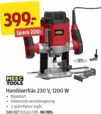 Meec Tools Handöverfräs 230 V,1200 W