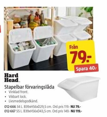 Jula Hard Head Stapelbar förvaringslåda erbjuda