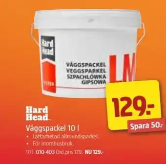 Jula Hard Head Väggspackel 10 l erbjuda