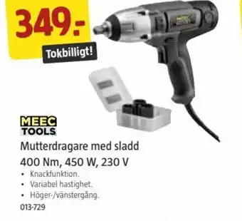 Jula Meec Tools Mutterdragare med sladd 400 Nm,450 W,230 V erbjuda