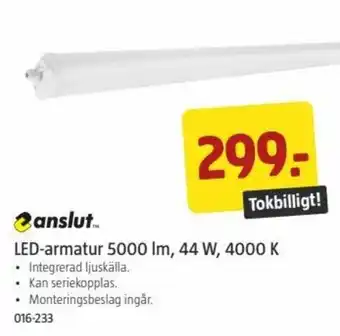 Jula Anslut LED-armatur 5000 Im,44 W,4000 K erbjuda