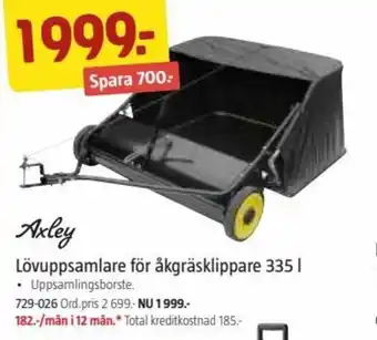 Axley Lövuppsamlare för åkgräsklippare 335 l
