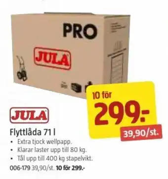 Jula Jula Flyttlåda 71 l erbjuda