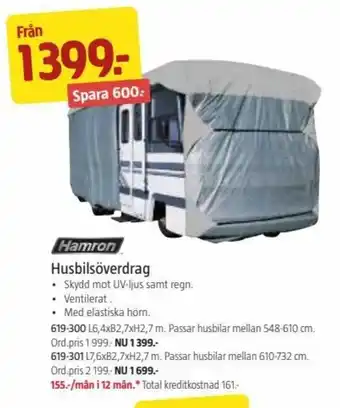 Jula Hamron Husbilsöverdrag erbjuda