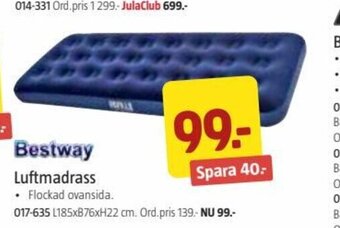 Jula Bestway Luftmadrass erbjuda