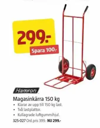 Jula Hamron Magasinkärra 150 kg erbjuda