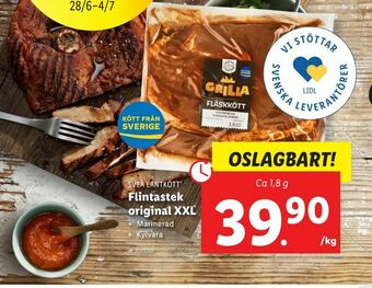 Lidl Flintastek original XXL erbjuda