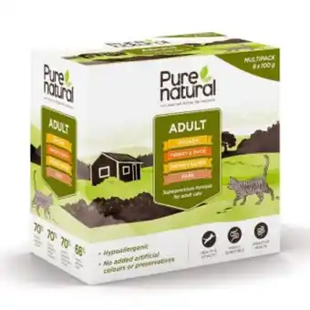 Arken Zoo Purenatural cat adult multipack 8x100 g erbjuda