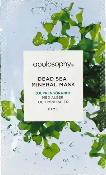 Apotek Hjärtat Apolosophy ansiktsmask dead sea mineral mask 10 ml erbjuda