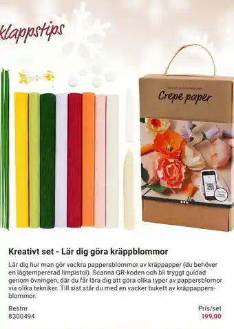 Office Depot Kreativt set- Lär dig göra kräppblommor erbjuda
