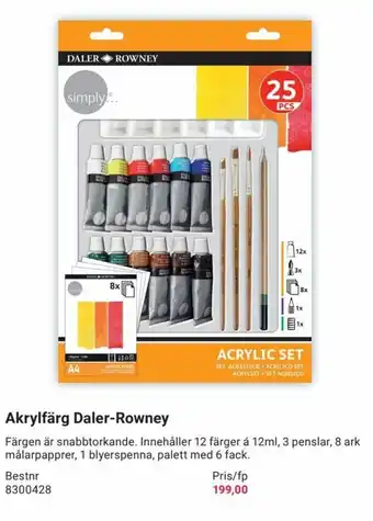 Office Depot Akrylfärg Daler-Rowney erbjuda