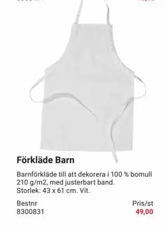 Office Depot Förkläde Barn erbjuda