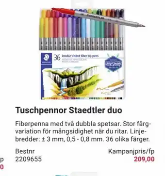 Tuschpennor Staedtler Duo