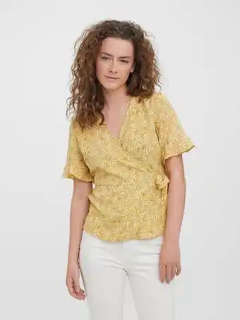 Vero Moda Omlottsydd kortärmad topp erbjuda