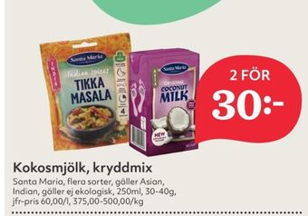 Hemköp Santa maria kokosmjölk erbjuda