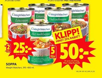 ICA Kvantum Weight watchers soppor erbjuda