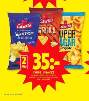 ICA Kvantum Estrella chips erbjuda