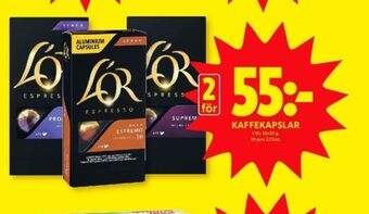 ICA Kvantum L or kaffekapslar erbjuda