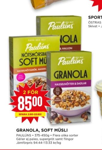Paulùns granola