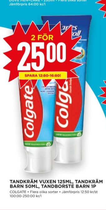 Willys Colgate tandkräm erbjuda
