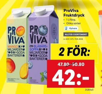 Lidl Proviva fruktdryck erbjuda