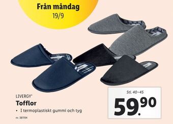 Lidl Tofflor erbjuda
