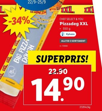 Lidl Pizzadeg xxl erbjuda