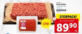 Lidl Färsk nötfärs erbjuda