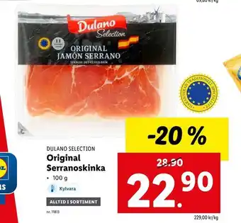 Lidl Original serranoskinka erbjuda