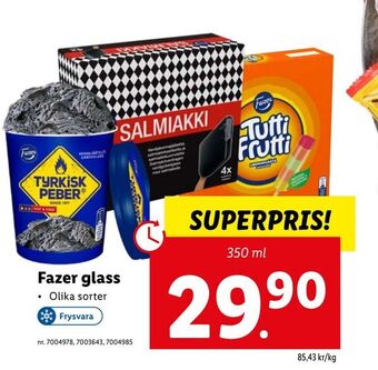 Lidl Fazer glass erbjuda