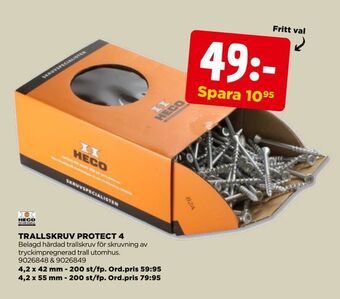 Jem&Fix Trallskruv protect 4 erbjuda