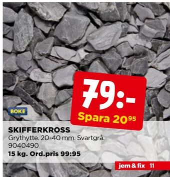 Jem&Fix Skifferkross erbjuda