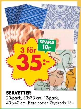 ÖoB Servetter erbjuda