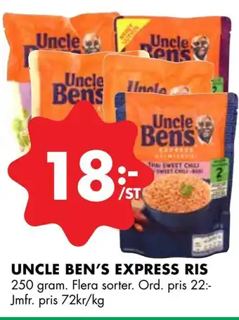 ÖoB Uncle ben's express ris erbjuda