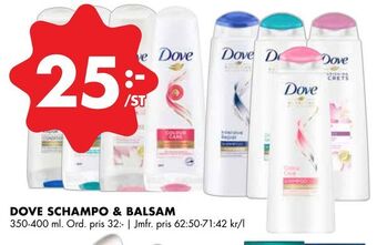 ÖoB Dove schampo & balsam erbjuda