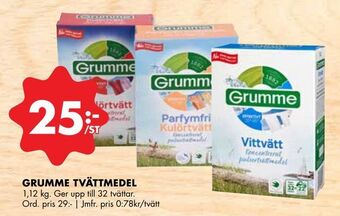 ÖoB Grumme tvättmedel erbjuda