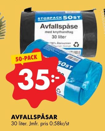 ÖoB Avfallspåsar erbjuda
