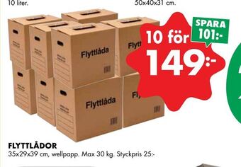 ÖoB Flyttlådor erbjuda