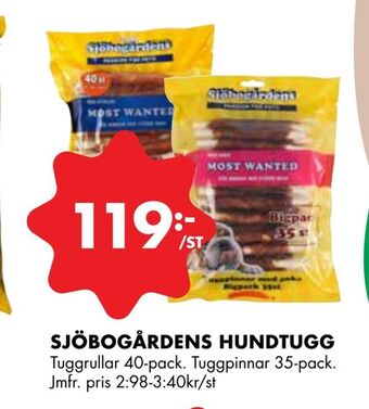 ÖoB Sjöbogårdens hundtugg erbjuda