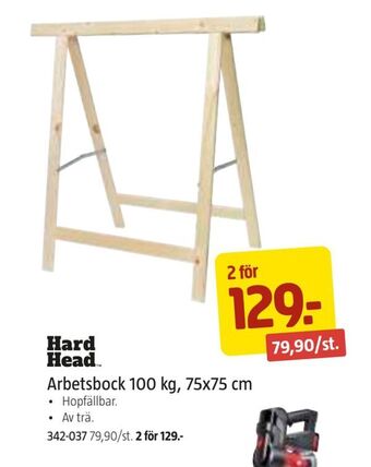 Jula Arbetsbock 100 kg, 75x75 cm erbjuda