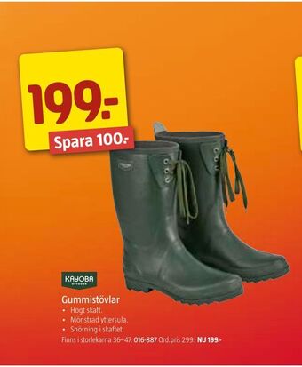 Jula Gummistövlar erbjuda